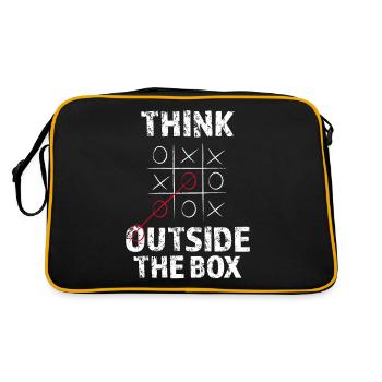 Philosophie Denken - Retro Tasche - Schwarz/Gold - Hinten