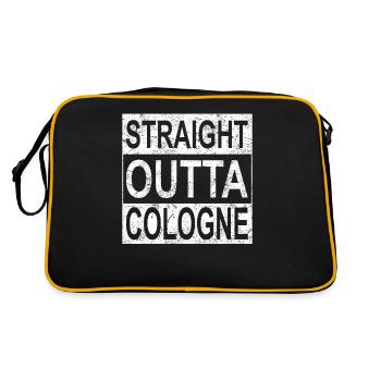 Straight Outta Cologne Cologne Old School Vintage - Retro Bag - black/gold - Back