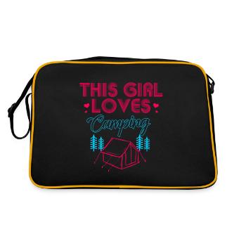 Camping Camping Camper Camper Vacances Vacances Forêt - Sac Retro - noir/or - Dos