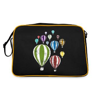 Ballons colorés Ballons à air chaud cadeau - Sac Retro - noir/or - Dos