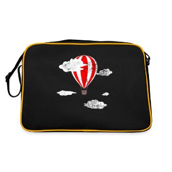 Montgolfière Ballon Nuages Cadeau - Sac Retro - noir/or - Dos