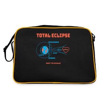 Total Eclipse Earth lunar eclipse solar system - Retro Bag - black/gold - Back