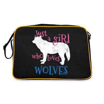 wolves - Retro Bag - black/gold - Back