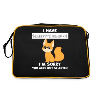 Renard - Renarde - Amoureux du Renard - Sarcasme - Sac Retro - noir/or - Dos