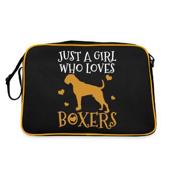 chien boxer - Sac Retro - noir/or - Dos