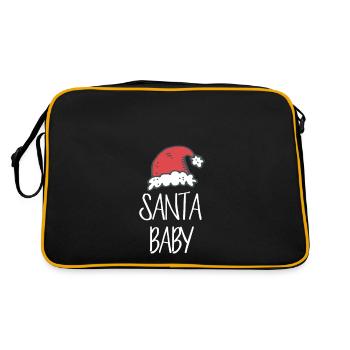 Santa baby pregnancy - Retro Bag - black/gold - Back