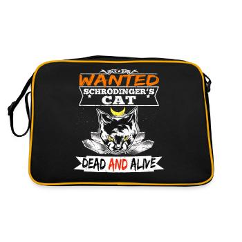 Schrödingers Katze Dead Alive Science T-Shirt - Retro Tasche - Schwarz/Gold - Hinten