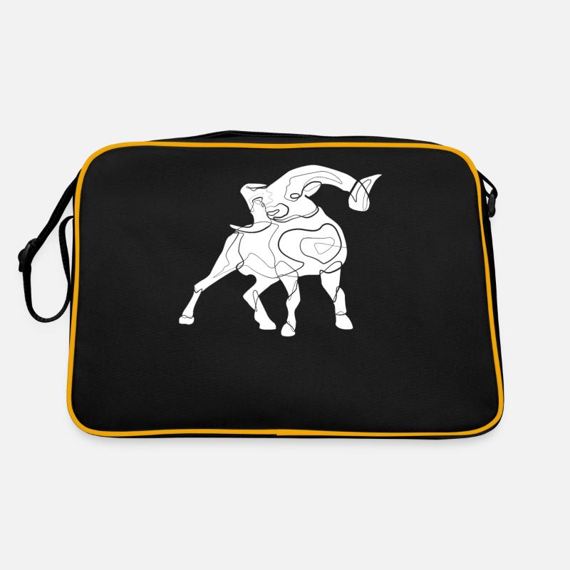 Widder - Retro Tasche - Schwarz/Gold