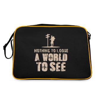 voyage, voyage, randonnée, cadeau, idée cadeau - Sac Retro - noir/or - Dos