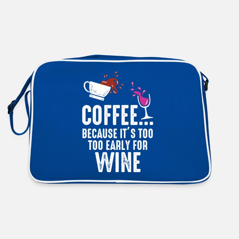 Café parce qu’il est tôt pour le vin. Sac Retro