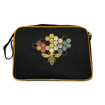 Graphique apiculteur vintage, design Honey Bee - Sac Retro - noir/or - Dos