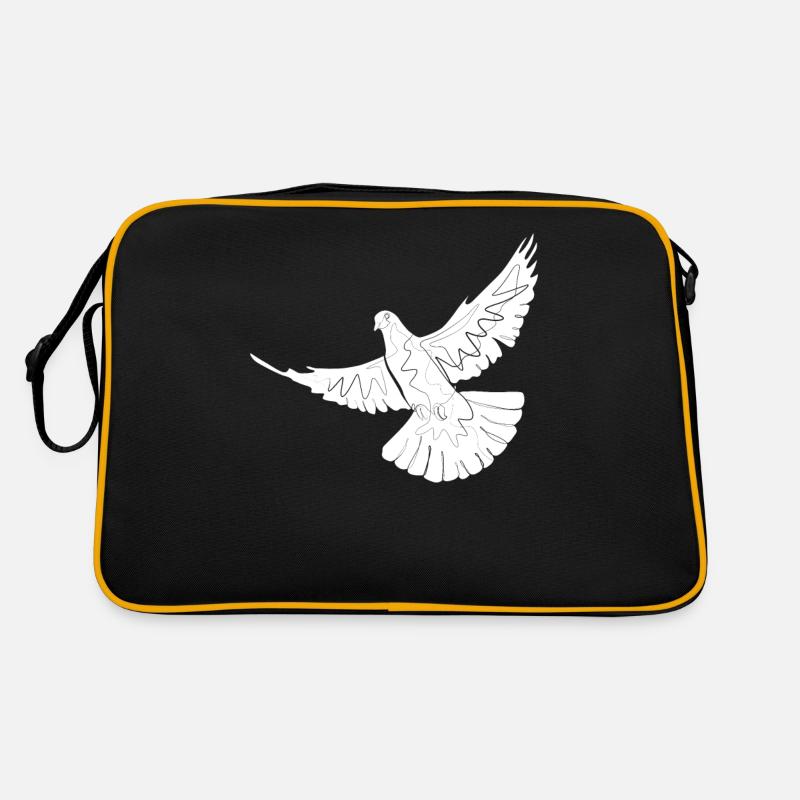 Taube - Retro Tasche - Schwarz/Gold
