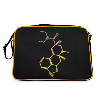 Molécule de formule structurelle LSD A. Hofmann Bicycle Day - Sac Retro - noir/or - Dos