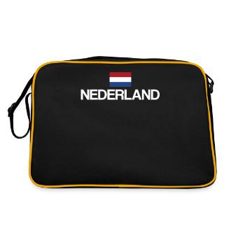 Nederland | Pays-Bas, Hollande, Néerlandais - Sac Retro - noir/or - Dos