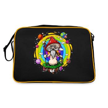 Champignon magique champignons champignons psychédéliques - Sac Retro - noir/or - Dos