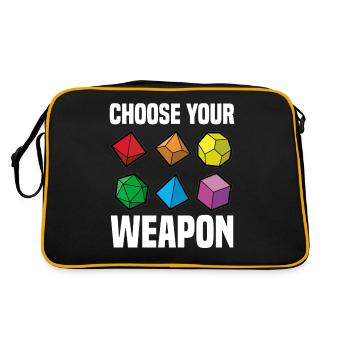 CHOOSE YOUR WEAPON Fantasy RPG Cube Tabletop - Retro Bag - black/gold - Back