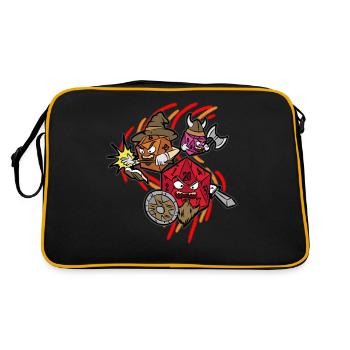 RPG Role Player Games Tabletop Dice Warrior - Retro Bag - black/gold - Back