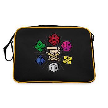 PAPER PEN AND DICE RPG Fantasy Role Playing Game - Sac Retro - noir/or - Dos