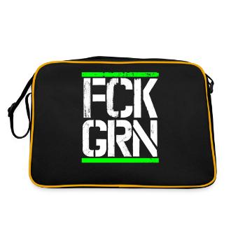 FCK GRN contre le Green Diesel: la loi interdit la conduite en vert - Sac Retro - noir/or - Dos