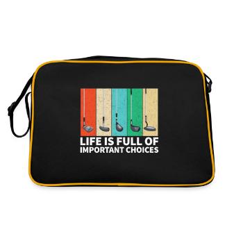 Golf Golf Clubs - Retro Bag - black/gold - Back