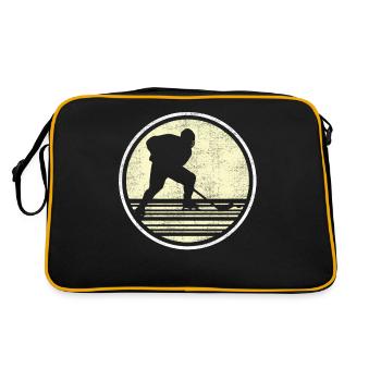 Vintage de hockey sur glace - Sac Retro - noir/or - Dos