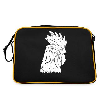 Hahn - Retro Tasche - Schwarz/Gold - Hinten