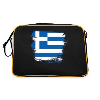 Grèce Drapeau - Sac Retro - noir/or - Dos