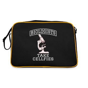 Biologie Biologe Wissenschaft Geschenk - Retro Tasche - Schwarz/Gold - Hinten