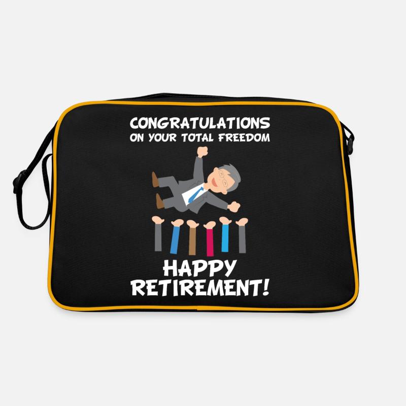 Rente Ruhestand Pension lustiger Spruch witzig Retro Tasche