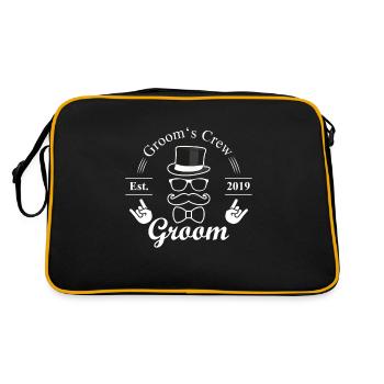 Groom Crew Groom JGA Bachelor Party - Retro Bag - black/gold - Back