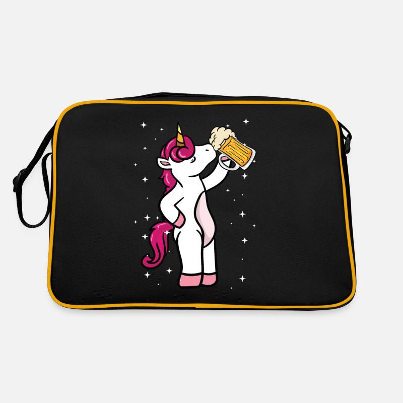 Beer alcohol drink brewer unicorn gift Retro Bag