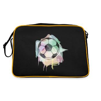 Footballer Love Sport Ball Game Gift - Retro Bag - black/gold - Back