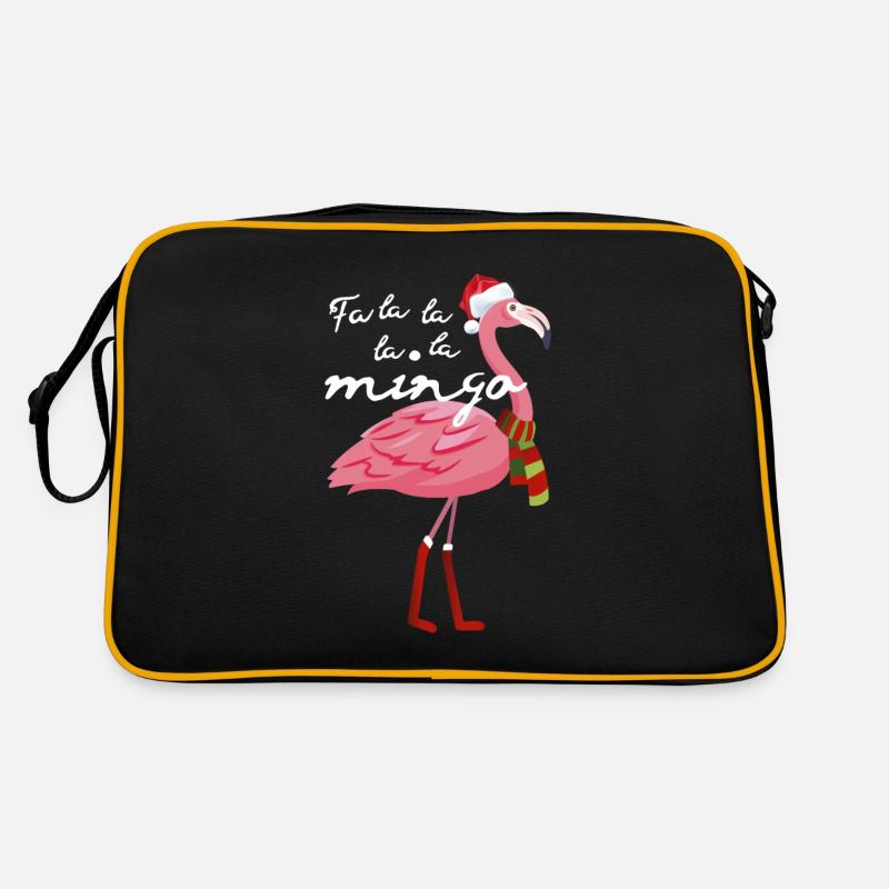 Flamingo Christmas graphic, Christmas print, Retro Bag