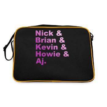Backstreet - Trough My Heart - Nick, Brian, Aj - Retro Bag - black/gold - Back