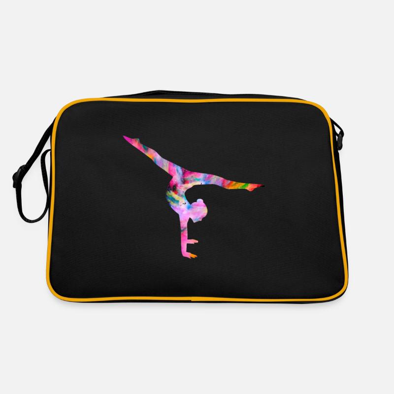 Turnen Handstand bunt Retro Tasche