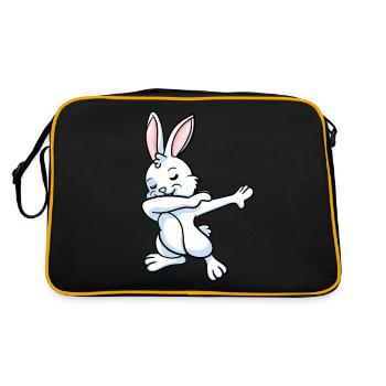 Cadeau de danse pour lapins lapins nains - Sac Retro - noir/or - Dos