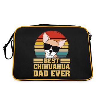 Chihuahua Dog Dog Papa Papa Papa Cadeau Rétro - Sac Retro - noir/or - Dos