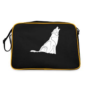 Wolf - Retro Bag - black/gold - Back