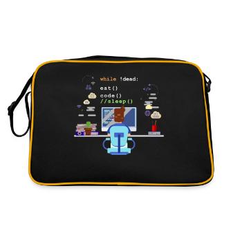 Eat Sleep Code Programmation informatique - Sac Retro - noir/or - Dos
