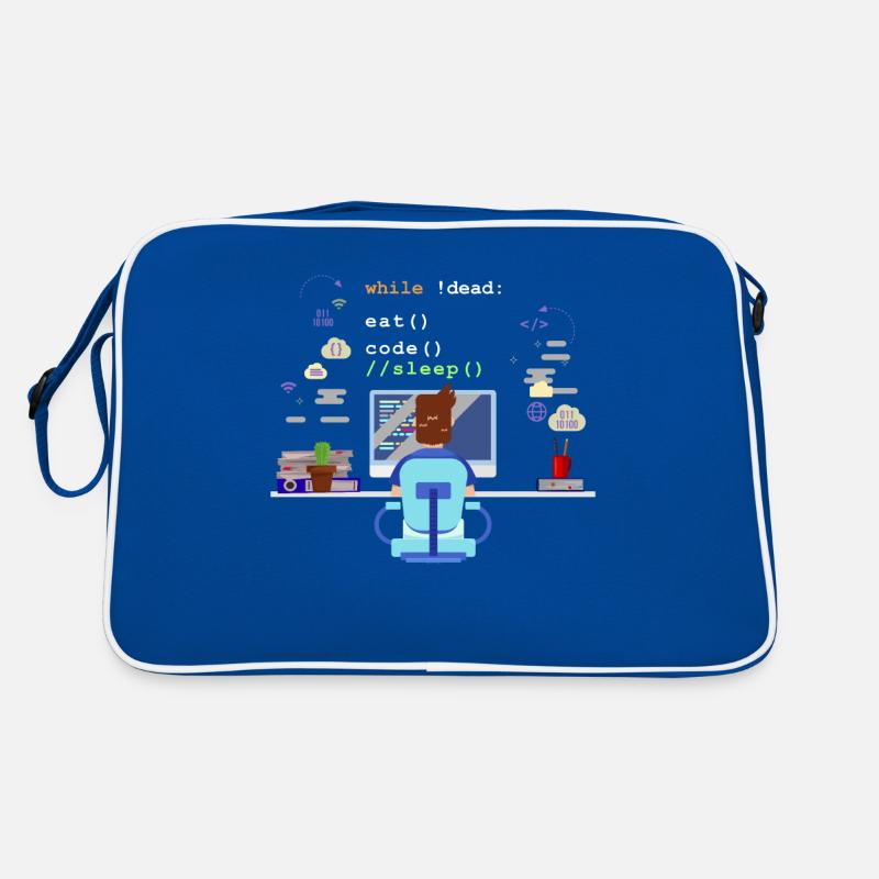 Eat Sleep Code Computer Science Programming Retro Bag