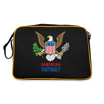 American patriot - Retro Tasche - Schwarz/Gold - Hinten