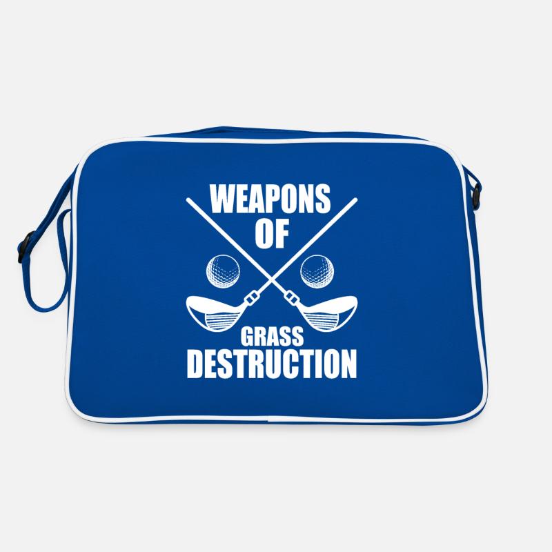 Cadeau de golf drôle de coup d'herbe de destruction d'herbe Sac Retro