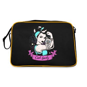Siamese cat - Retro Bag - black/gold - Back