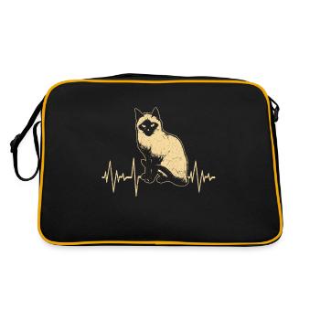 Siamese cat - Retro Bag - black/gold - Back