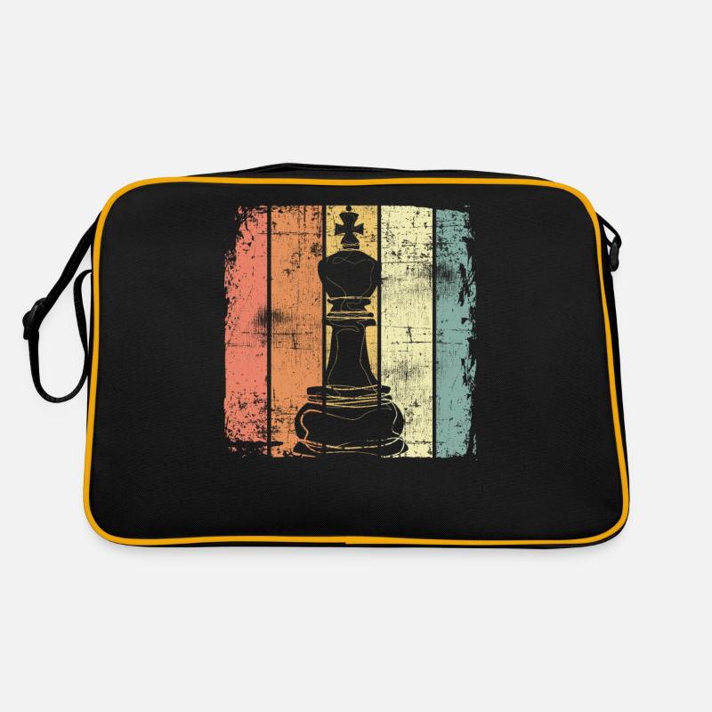 Schach - Retro Tasche - Schwarz/Gold