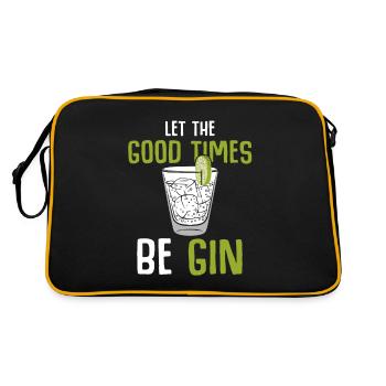 Gin - Retro Tasche - Schwarz/Gold - Hinten