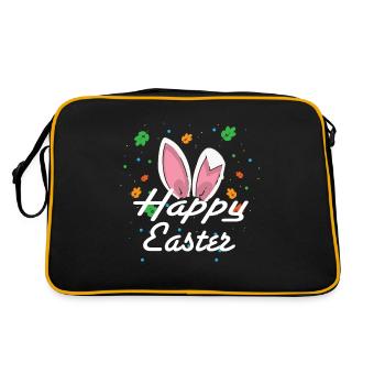 Pâques lapin de Pâques de Pâques de Pâques - Sac Retro - noir/or - Dos