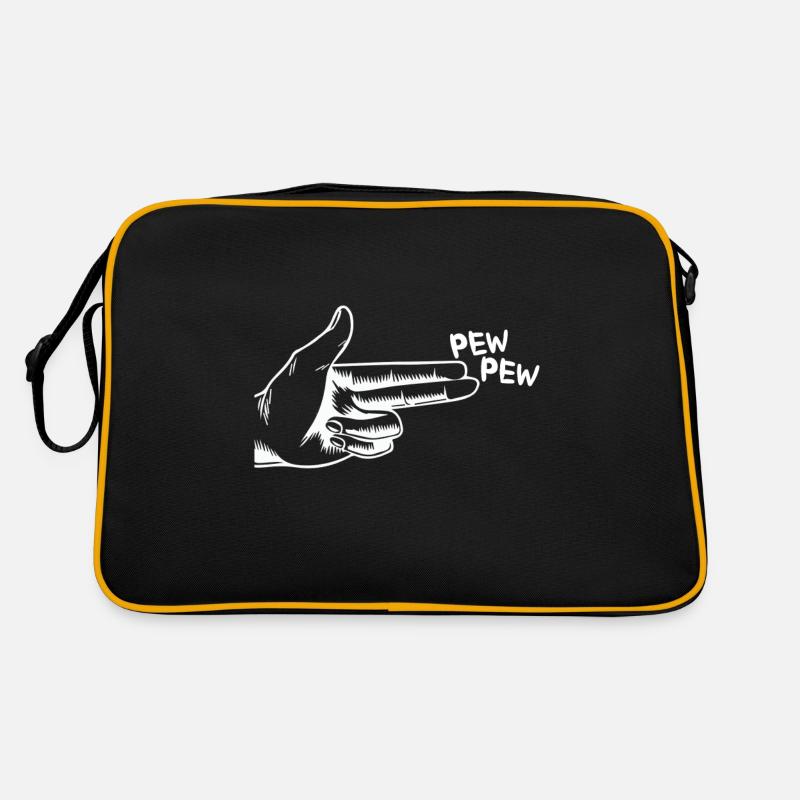 Comic hand Pew Pew shoots weapon Retro Bag