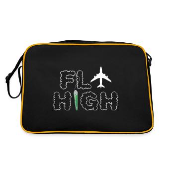 Fly high - Retro Tasche - Schwarz/Gold - Hinten