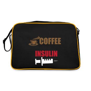 I run on coffee and insulin - Retro Bag - black/gold - Back